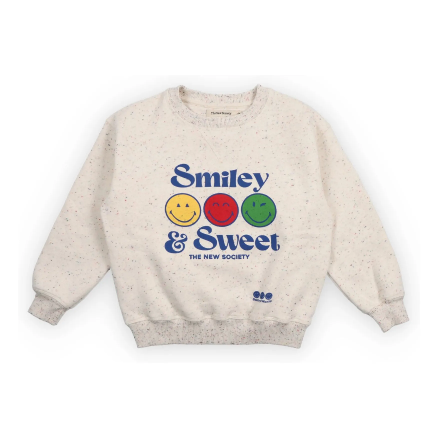 The New Society Heather White Sweat Smiley And Sweat