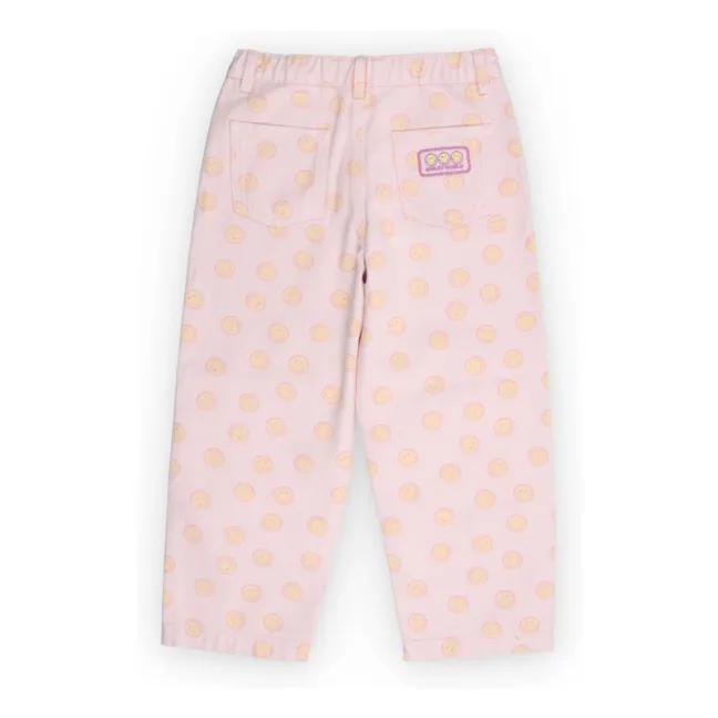 Smiley Cotton Jeans BCI | Pale Pink