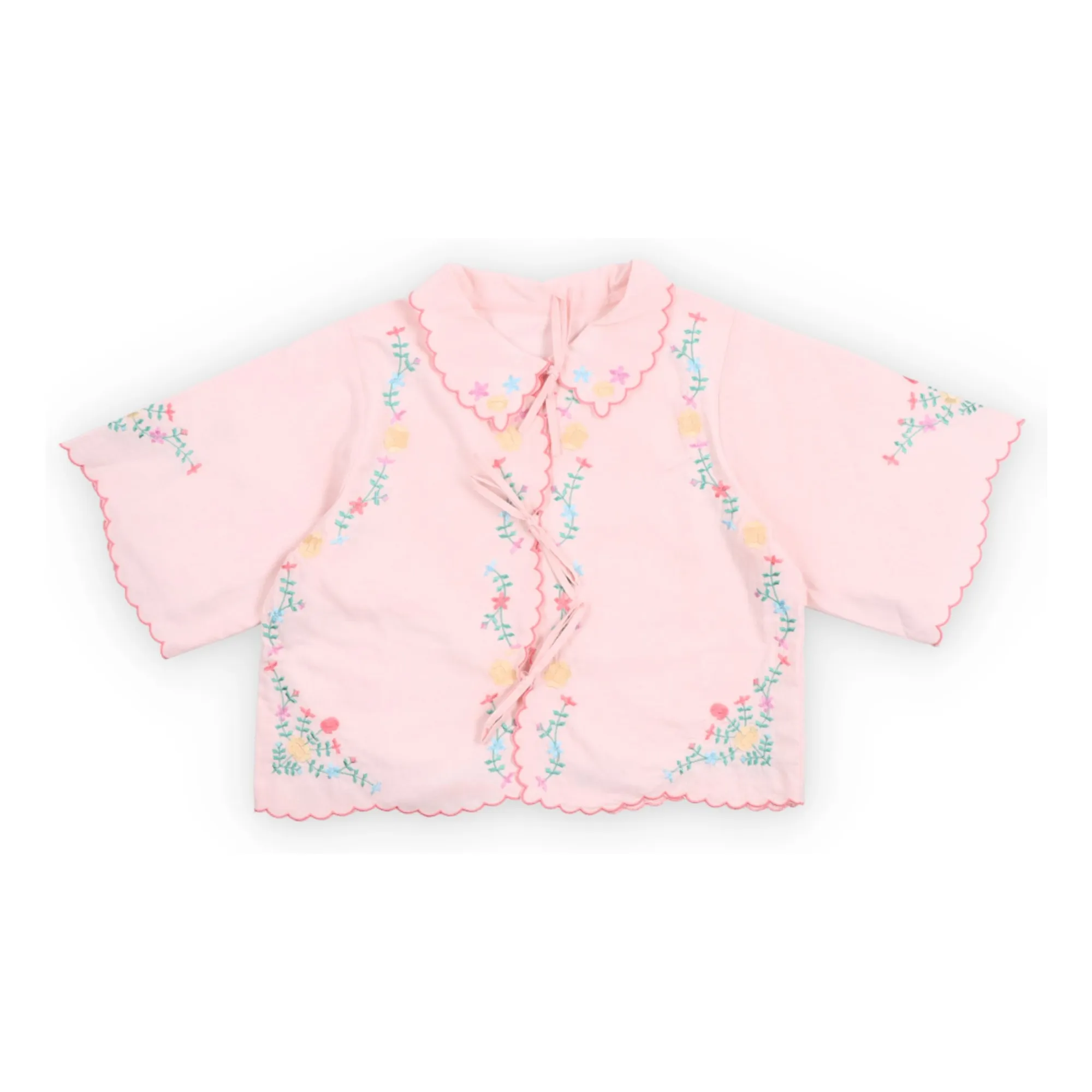 The New Society Pale Pink Orchid Knotted Blouse