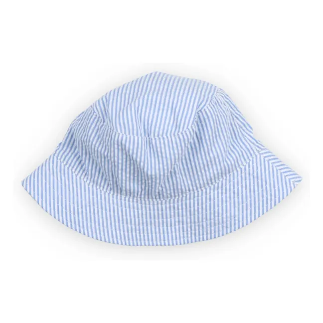 Bob Almond Rayé Seersucker | Bleu Clair