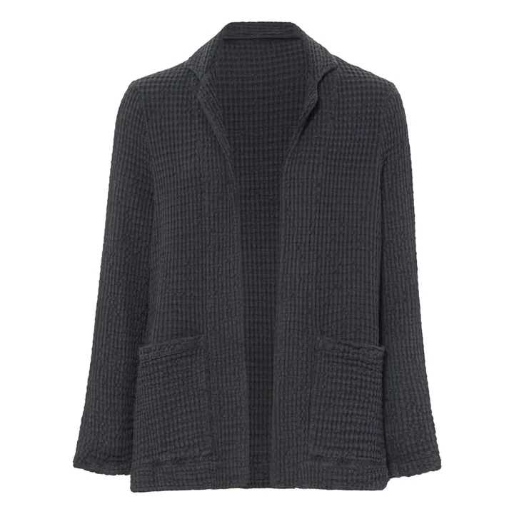 Veste Algar Coton et Lin Gaufré | Gris anthracite- Image produit n°0