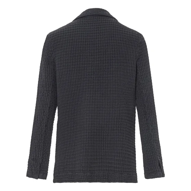 Veste Algar Coton et Lin Gaufré | Gris anthracite