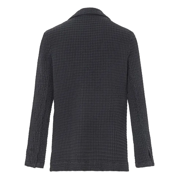 Veste Algar Coton et Lin Gaufré | Gris anthracite- Image produit n°1