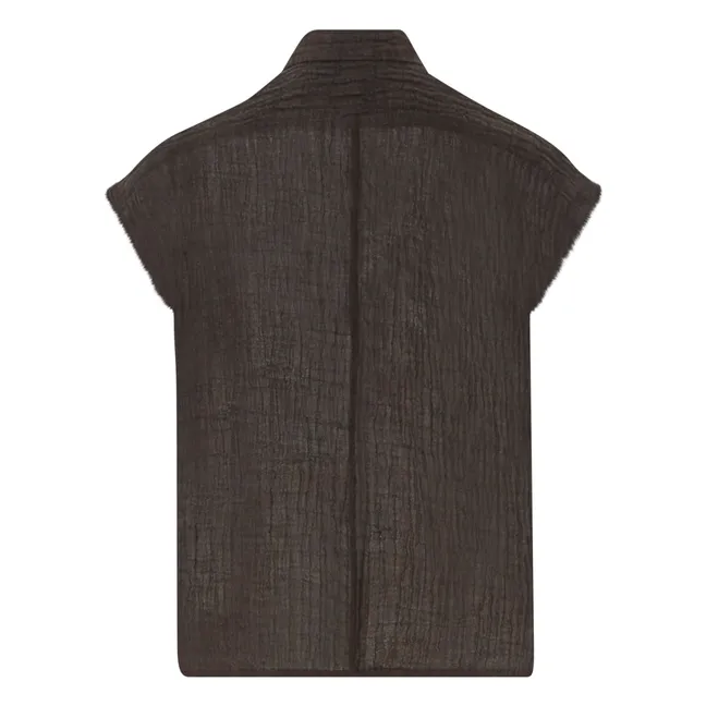 Bluse Grove Leinen | Schwarz