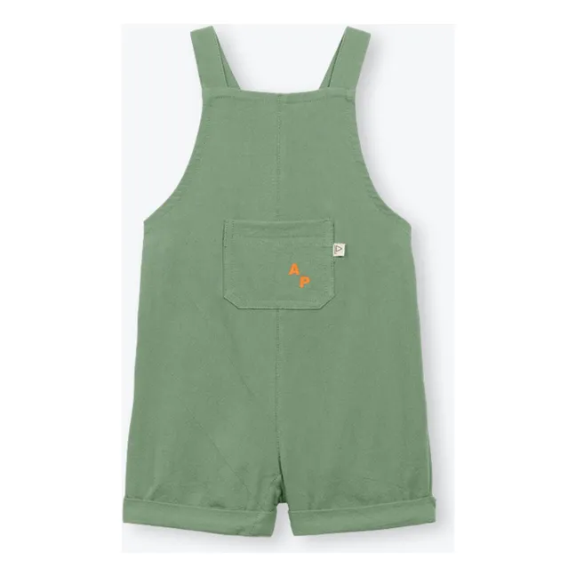 Salopette Courte Unie | Vert kaki