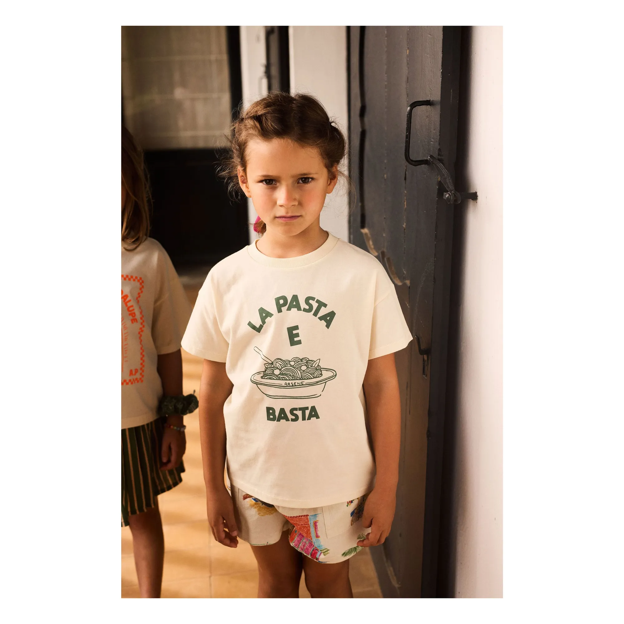 T-shirt La Pasta E Basta Coton Bio | Ecru- Image produit n°3