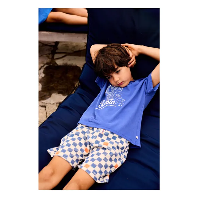 T-shirt Siesta Coton Bio | Bleu azur
