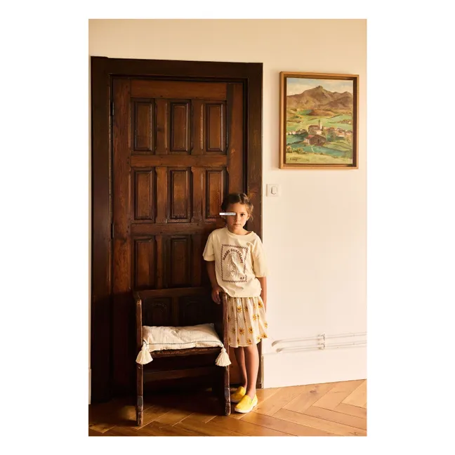 Soleils Seersucker skirt | Ecru