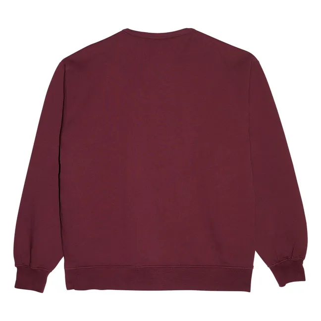 Bond organic cotton sweatshirt | Aubergine