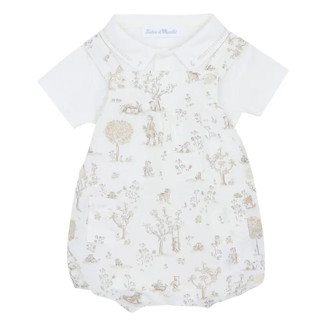 Ensemble Body et Barboteuse Jouets | Ecru