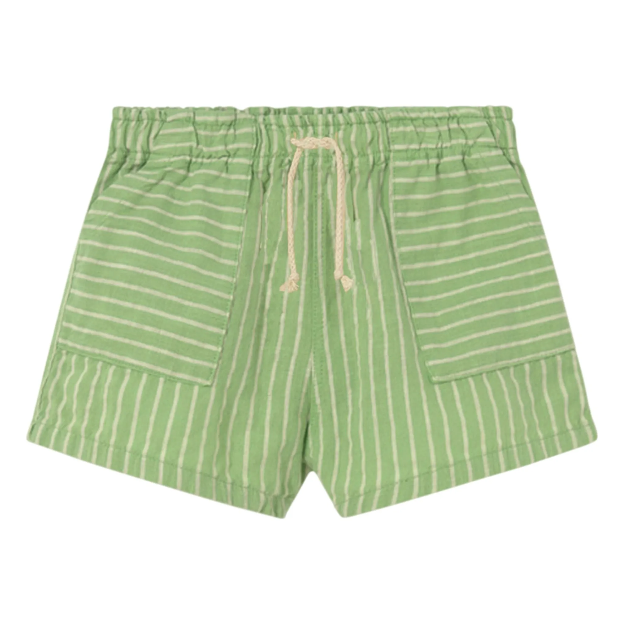 Cozmo Meadow Green Striped Ciro Shorts