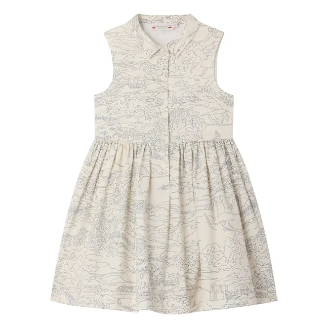 Robe Anne Paysage Coton Bio | Ecru
