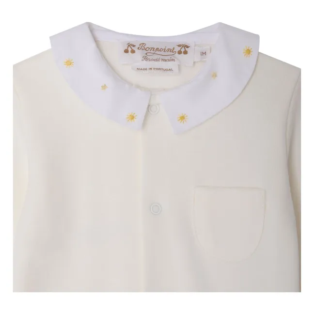 Pijama de algodón ecológico Tilouan | Crema