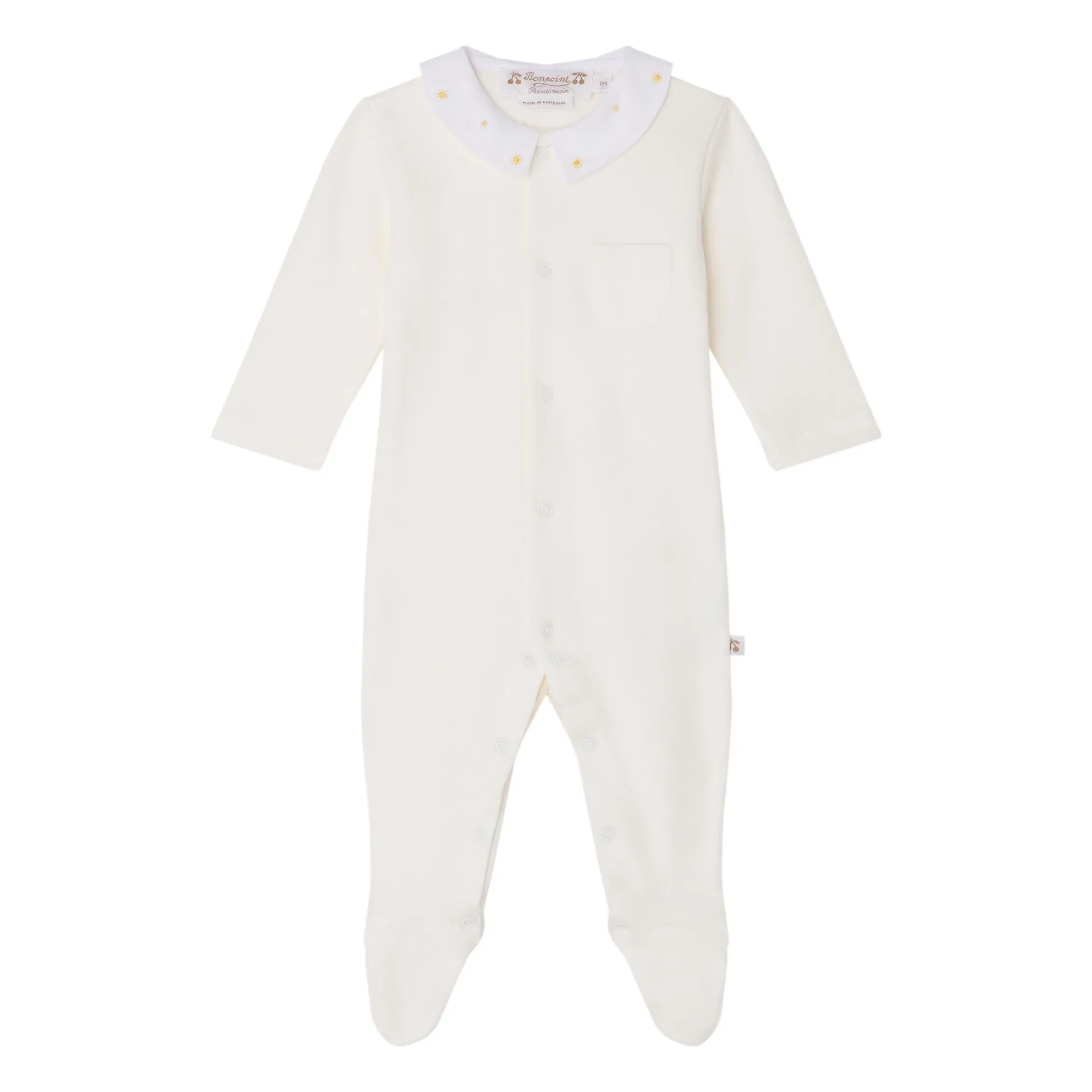 Bonpoint Cream Tilouan Organic Cotton Pyjamas