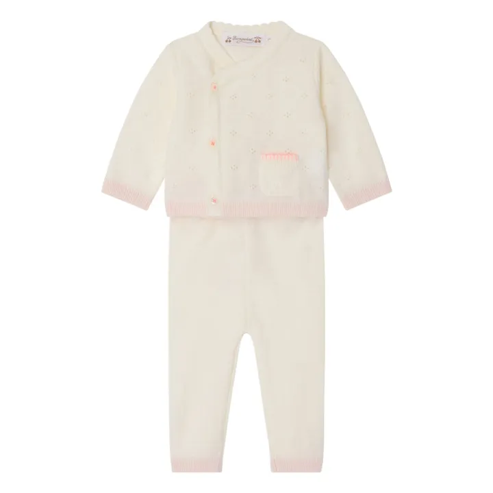 Laurina Laine Cardigan and Legging Set | White- Product image n°0