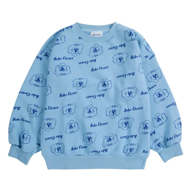 Sudadera de algodón orgánico Pickles The Dog | Azul Rey