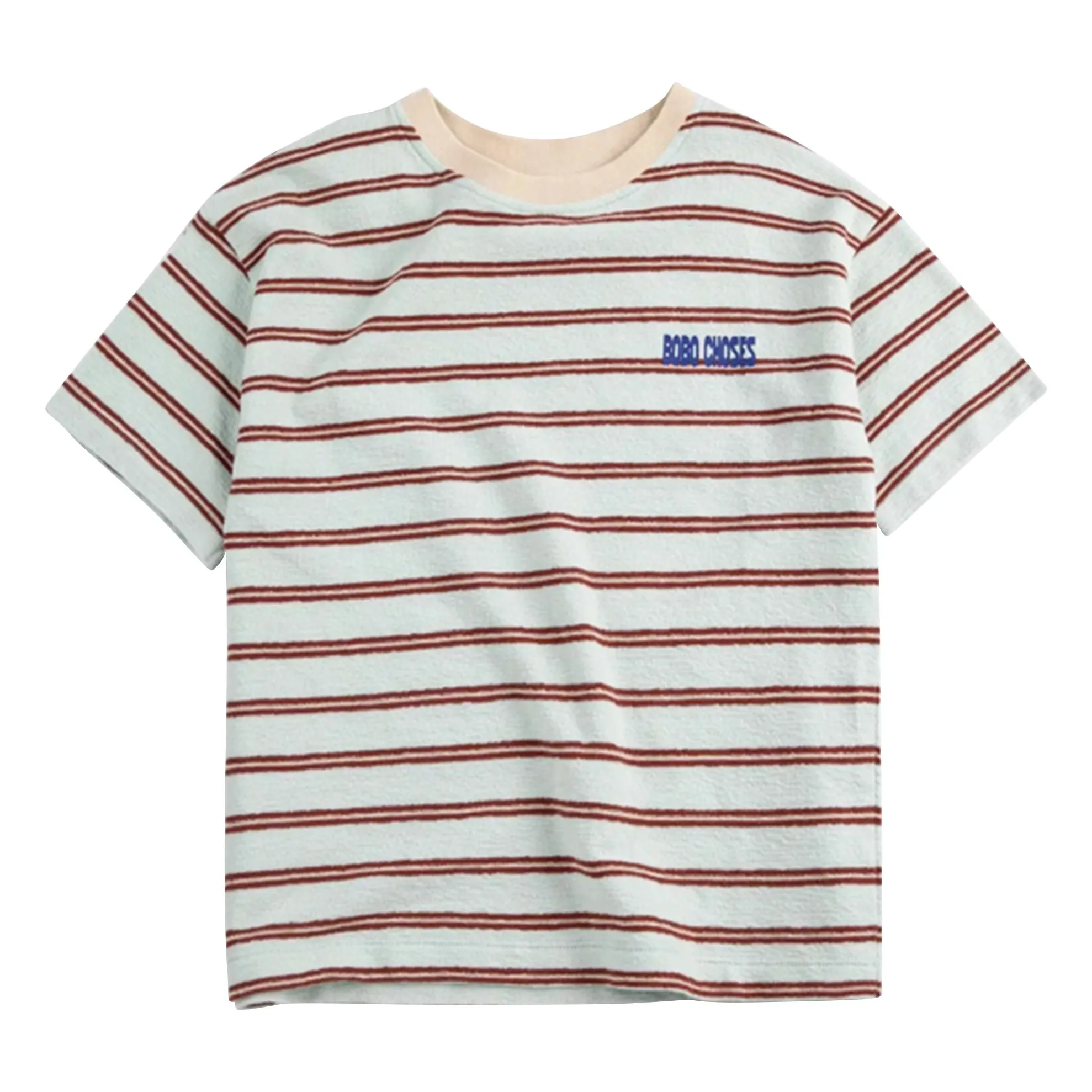Bobo Choses Pale Blue Striped T-Shirt