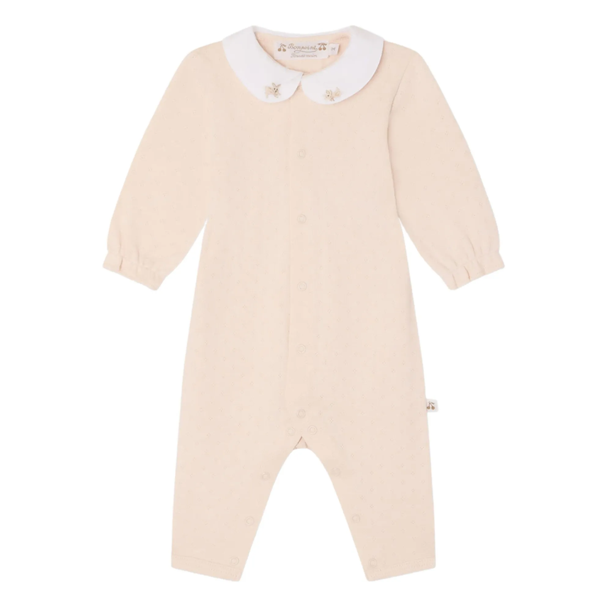 Bonpoint Powder Pink Pyjamas Cayla Pointelle Organic Cotton
