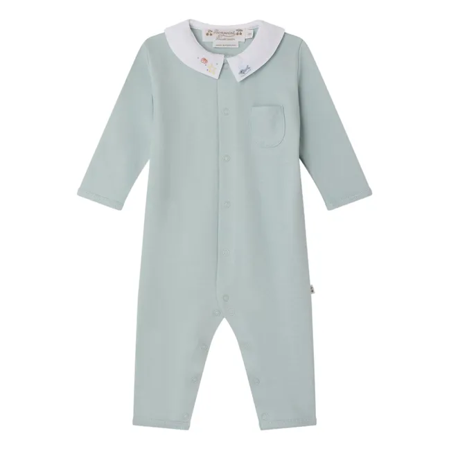 Pijama Anton Interlock de algodón ecológico | Azul Cielo