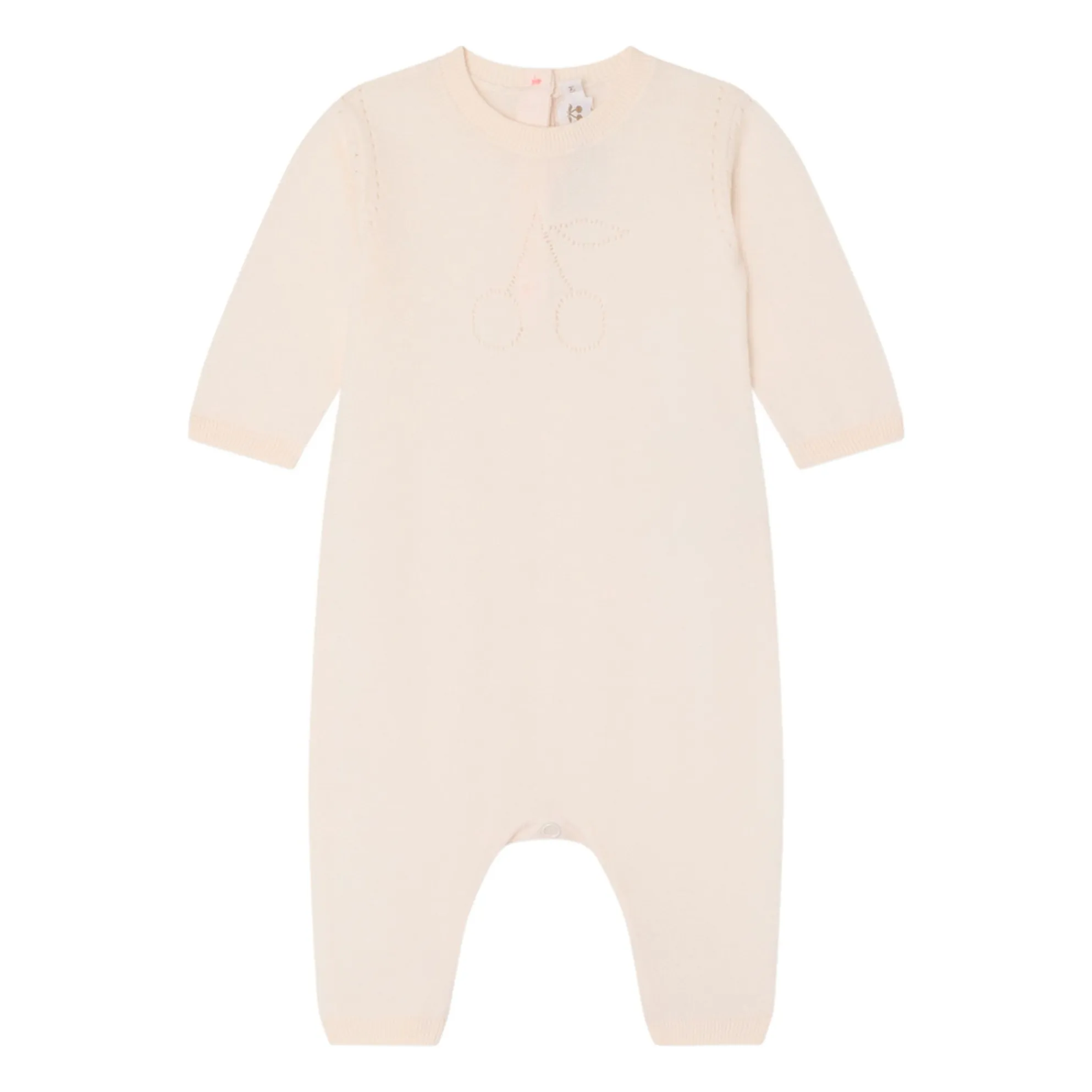 Bonpoint Nude Atilou Cherry Organic Cotton Jumpsuit