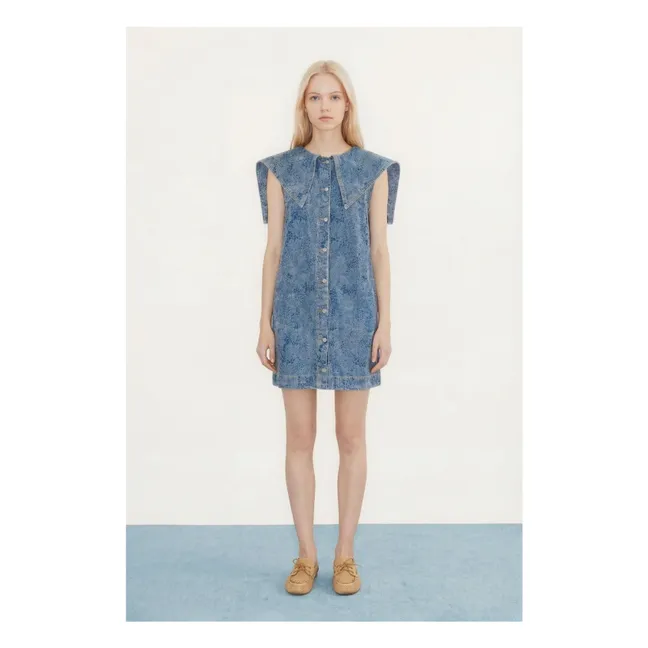 Denim Cotton Dress | Denim blue