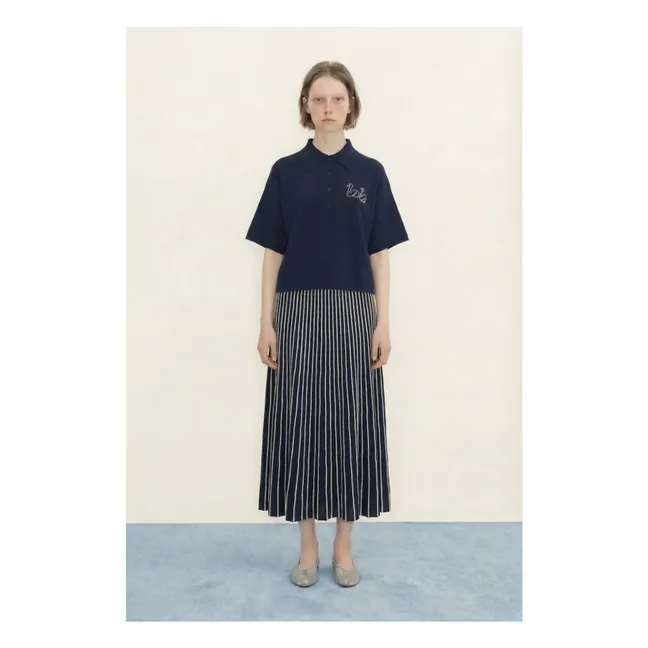 Polo Cygne Coton | Bleu marine