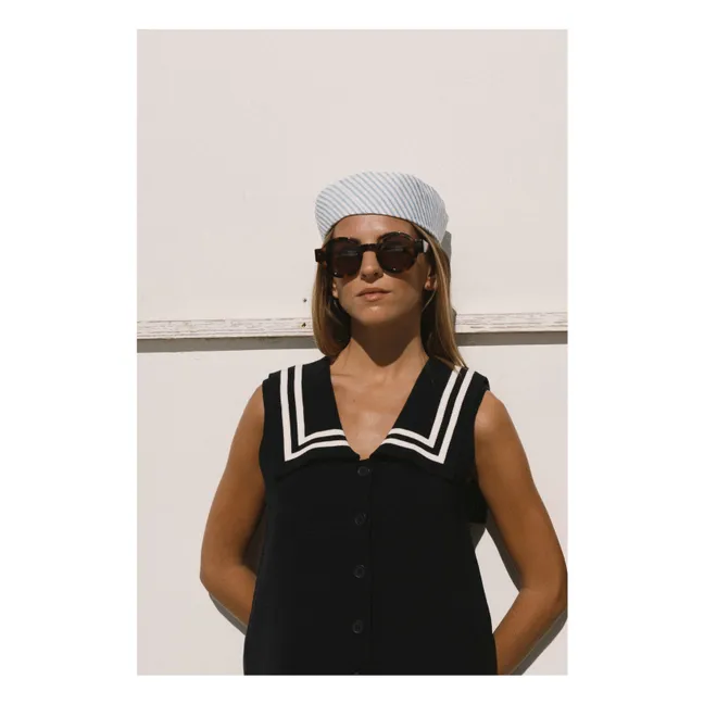 Blusa marinera de algodón | Azul Marino