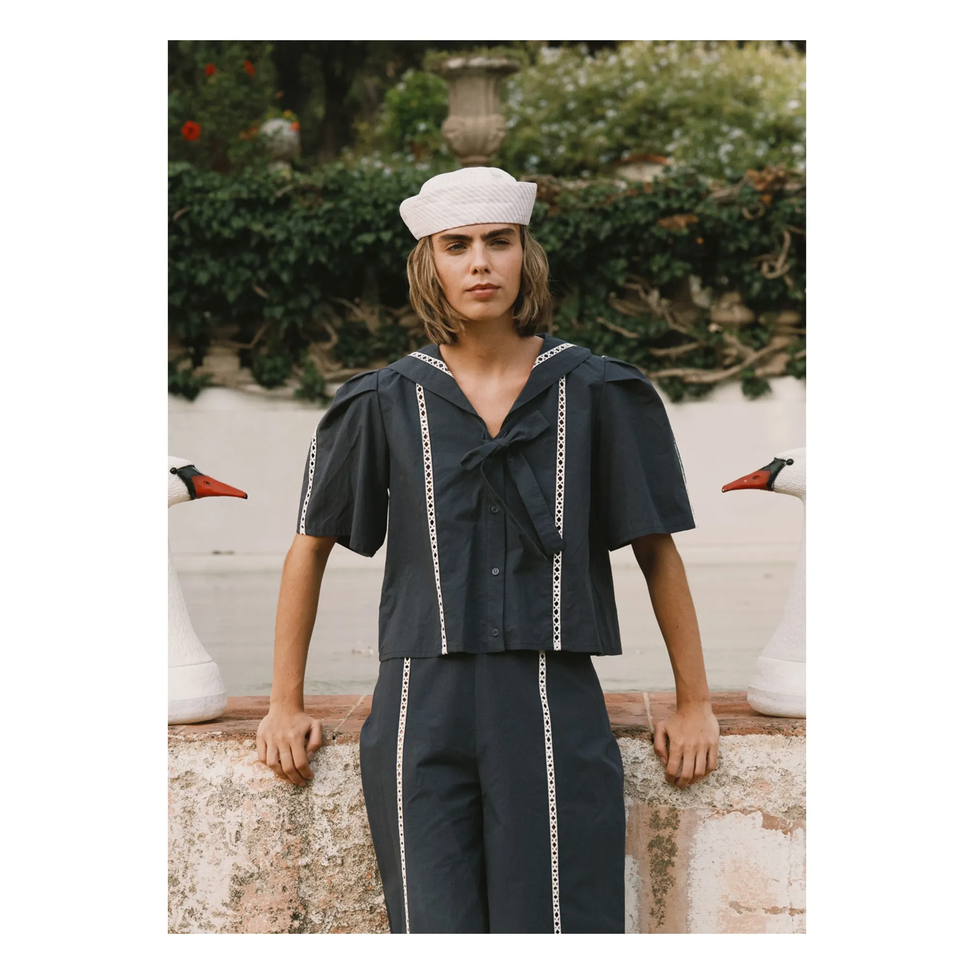Blouse Sailor Coton | Bleu marine- Image produit n°7