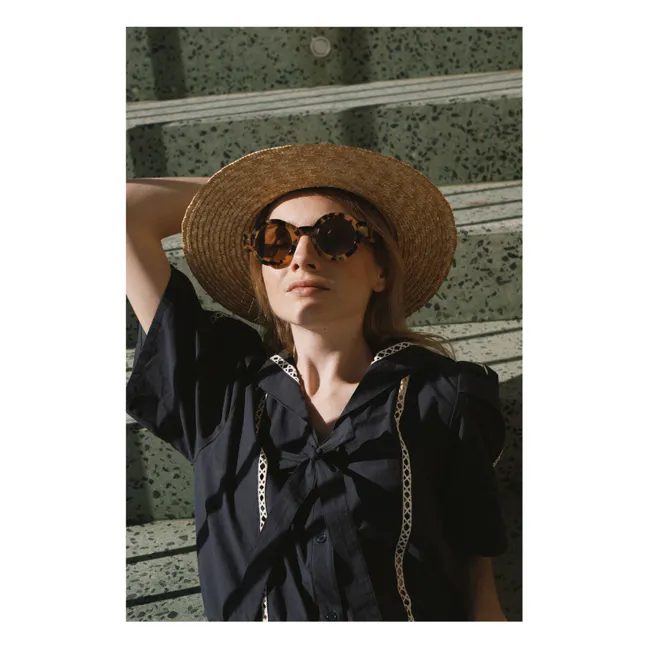 Blusa marinera de algodón | Azul Marino