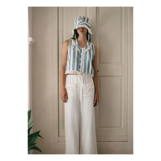 Bob Rayures Coton | Bleu
