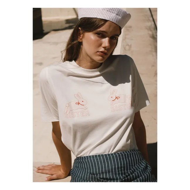 T-shirt Lapin Coton Bio | Blanc cassé