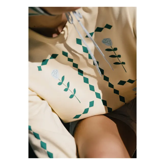 Sweat Fleurs Coton Bio | Jaune