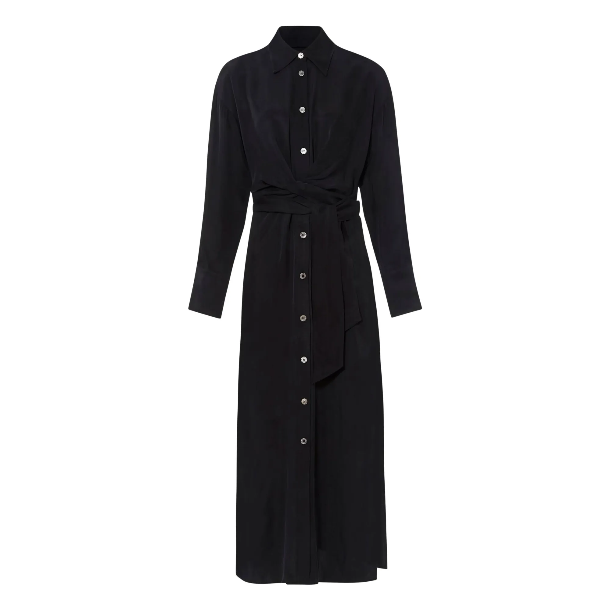 Rodebjer Black Twill Buttoned Dress