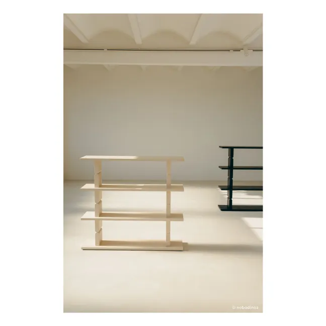 Librería de madera pintada Noon | Marfil