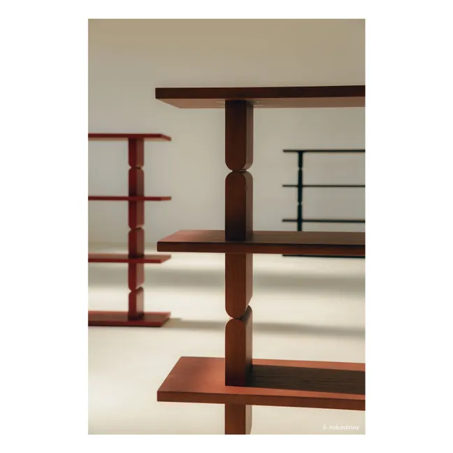 Noon painted wood bookcase | Rouge Brun