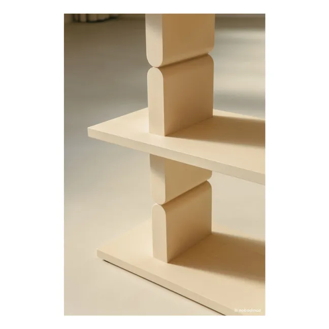 Noon painted wood bookcase | Ivory