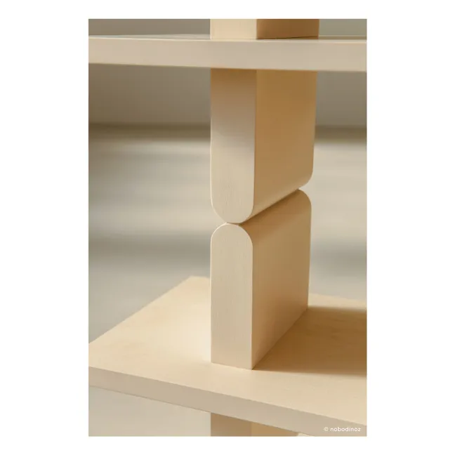 Noon painted wood bookcase | Ivory