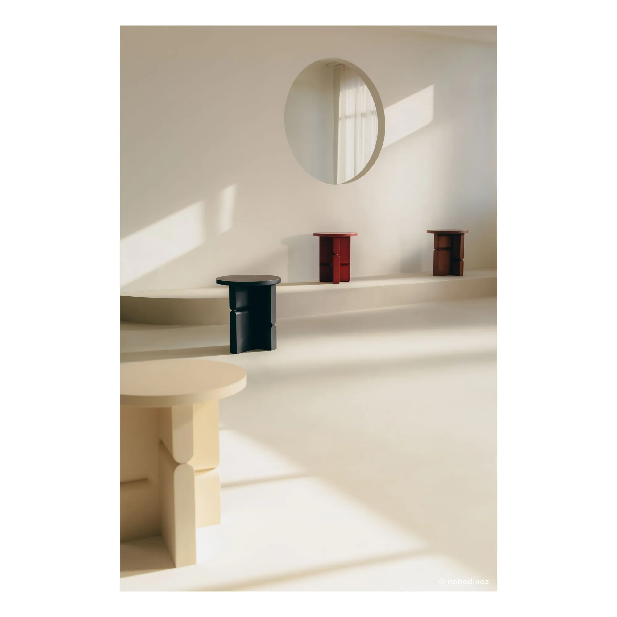 Table d'appoint en bois teinté Noon | Noyer- Image produit n°5