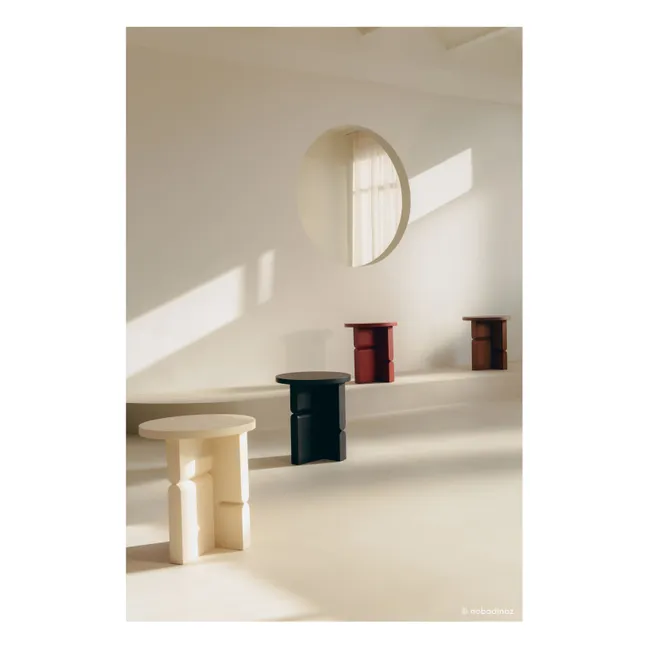 Mesa auxiliar de madera pintada Noon | Negro