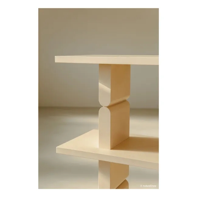 Noon painted wood bookcase | Ivory