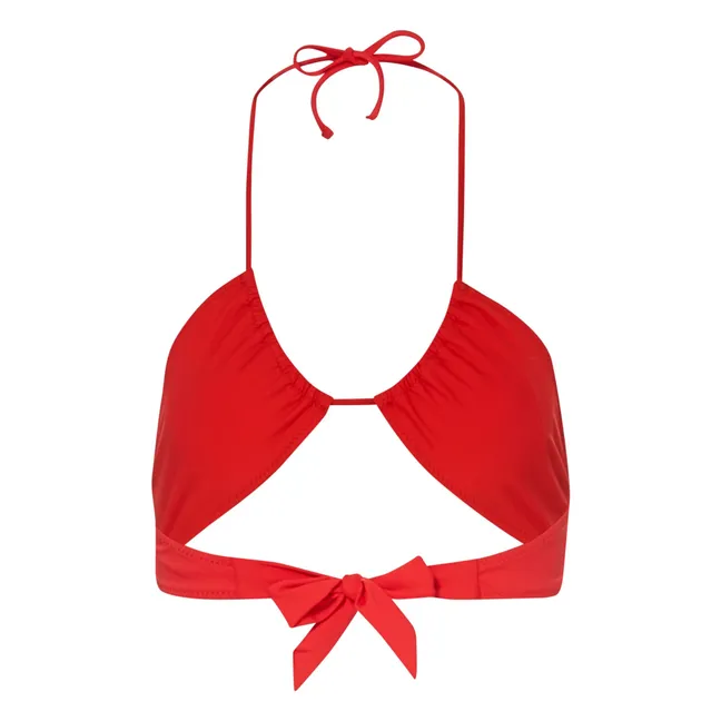 Inverted Triangle Bikini Top | Red
