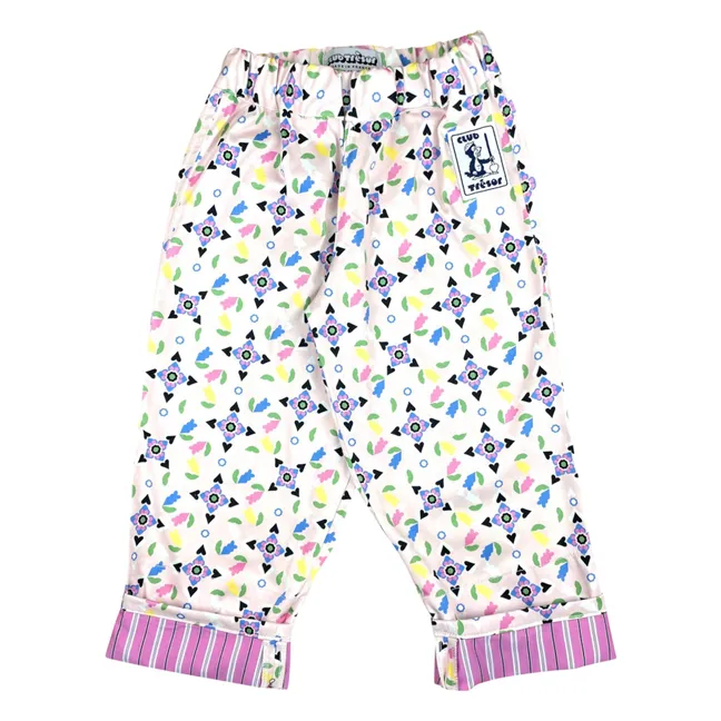 Pantalones geométricos 70's evolutivos | Rosa Pálido