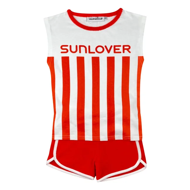 Conjunto de toalla y pantalón corto Sunlover | Rojo