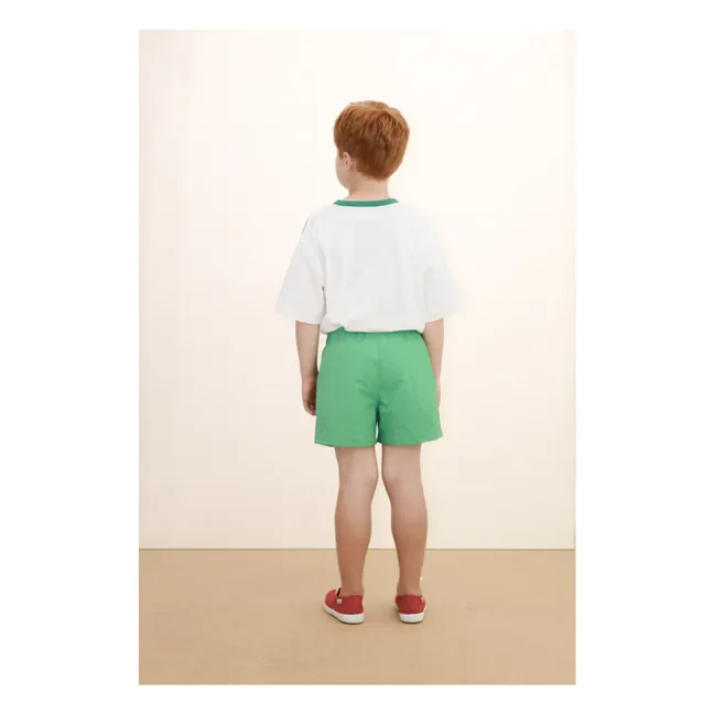 Giverny Organic Cotton Contrast T-Shirt | White