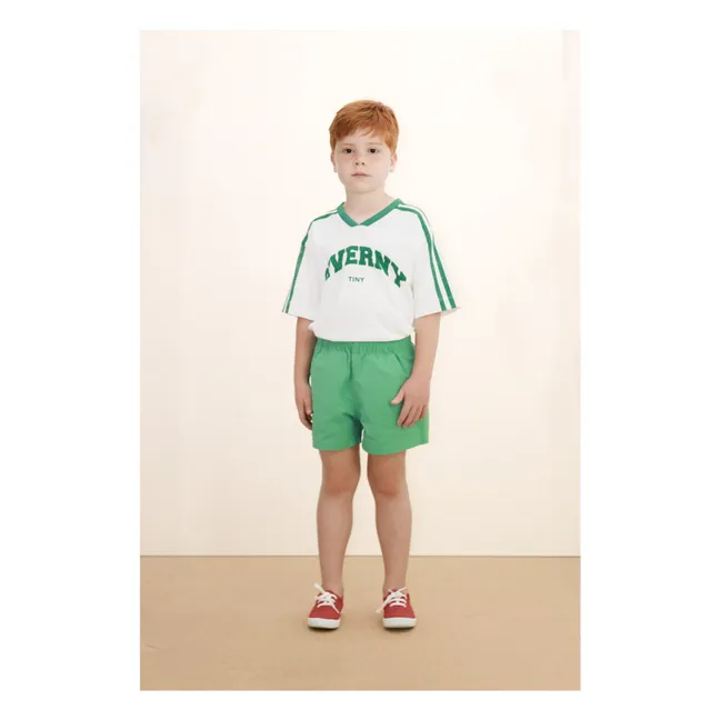 Camiseta de algodón orgánico con contrastes Giverny | Blanco