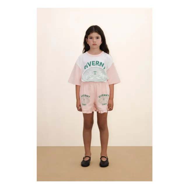 T-shirt Giverny Colorblock Coton Bio | Rose pâle