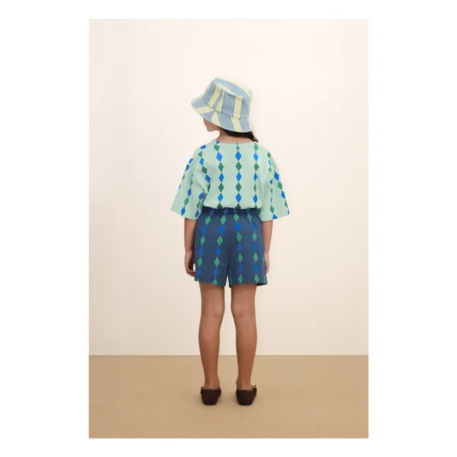 Striped Bob | Light blue