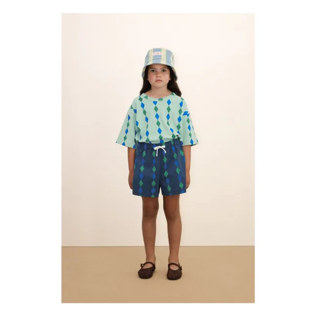 Striped Bob | Light blue