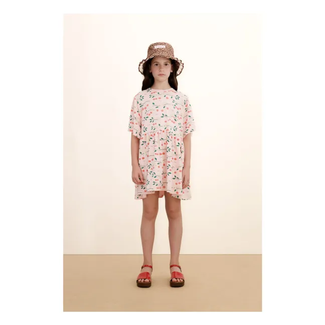 Robe Cerises Coton Bio | Rose pâle