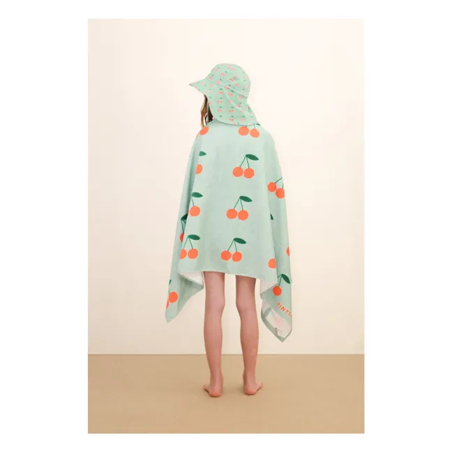 Cerises Coton Bio Beach Towel | Green water
